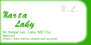 marta laky business card